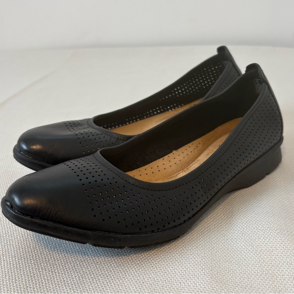 Clarks Black Flats